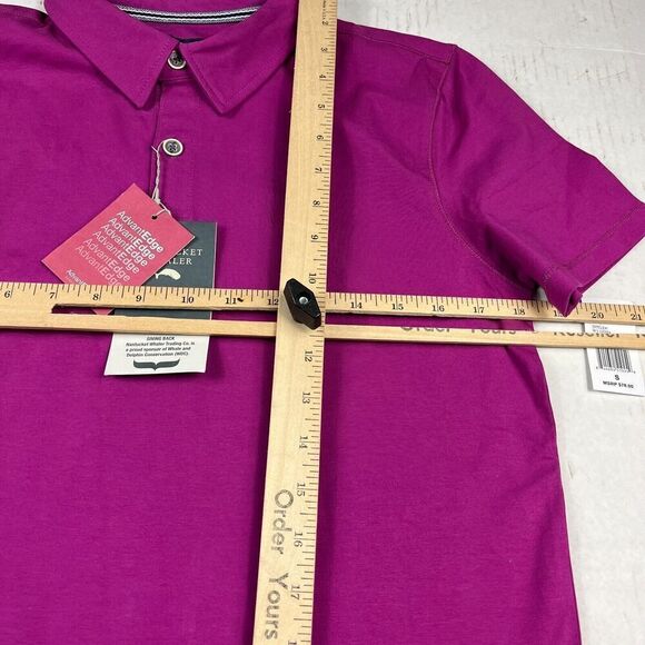 Nantucket Whaler Mens Polo Shirt Purple Short Sleeve Work Casual Top SMALL NEW - Picture 8 of 10